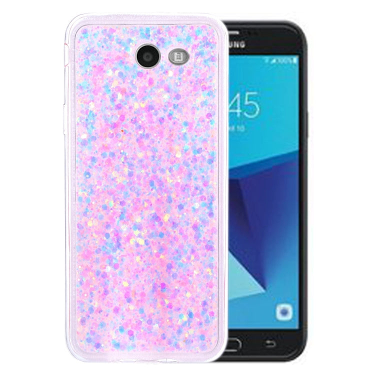 For Galaxy J7 (2017) (US Version) Glitter Powder Soft TPU Protective Case