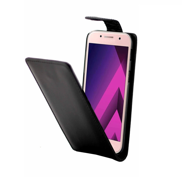 For Galaxy A3 (2017) Vertical Flip Leather Case(Black)