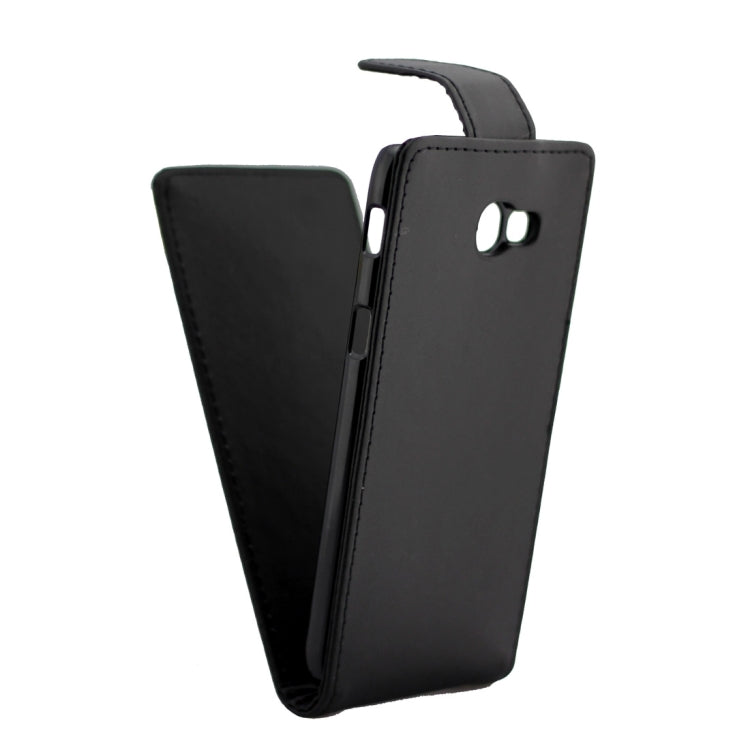 For Galaxy A3 (2017) Vertical Flip Leather Case(Black)