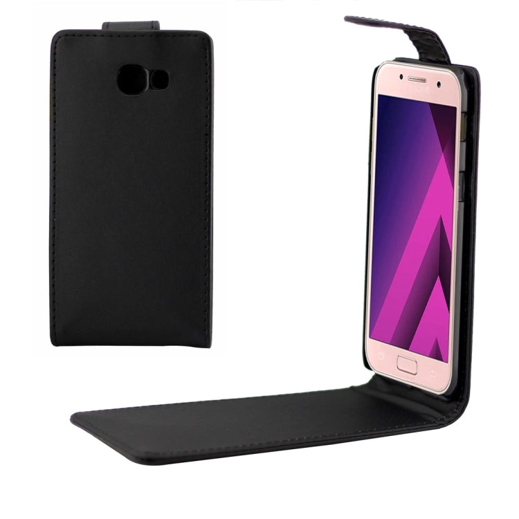 For Galaxy A3 (2017) Vertical Flip Leather Case(Black)