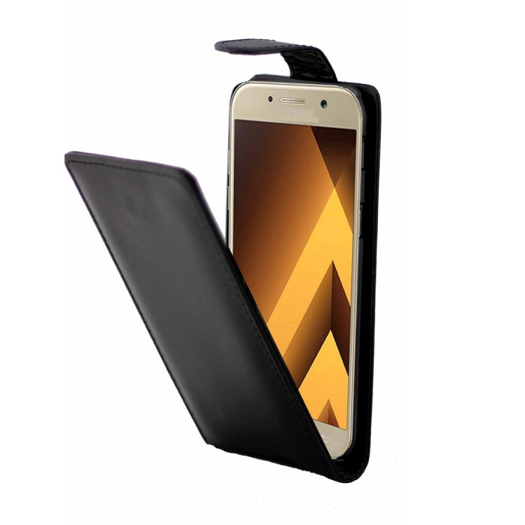 For Galaxy A5 (2017) Vertical Flip Leather Case(Black)