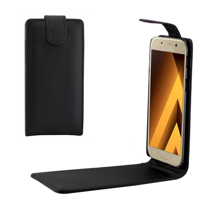 For Galaxy A5 (2017) Vertical Flip Leather Case(Black)