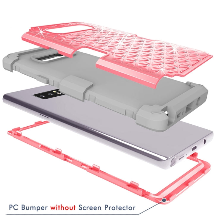 For Galaxy Note 8 Diamond Silicone + PC Dropproof Combination Protective Case
