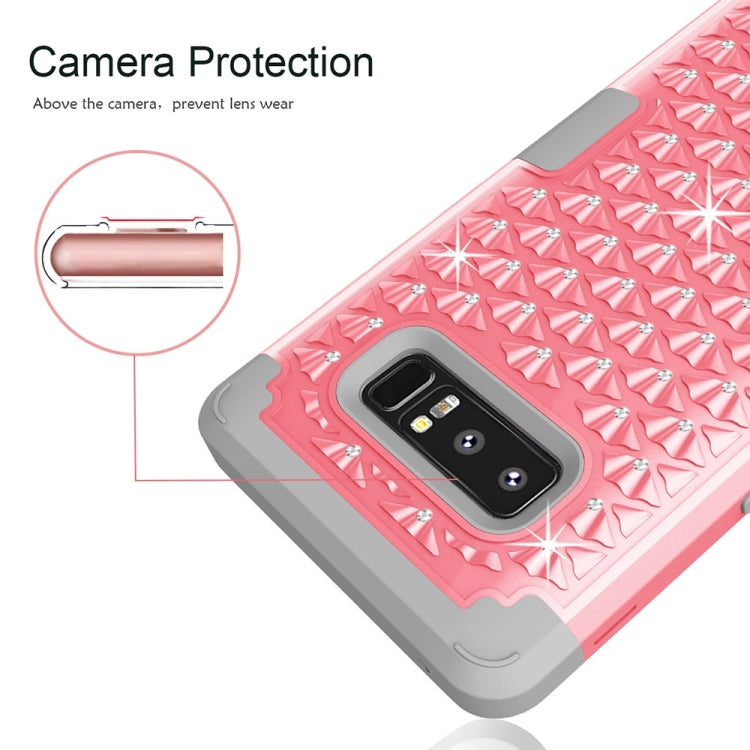 For Galaxy Note 8 Diamond Silicone + PC Dropproof Combination Protective Case
