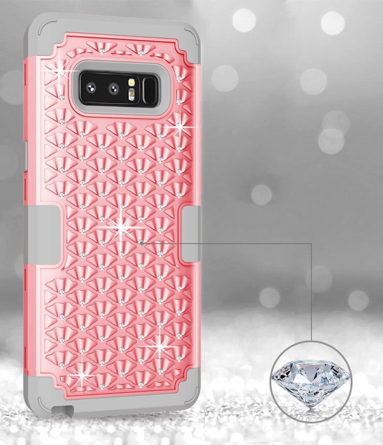 For Galaxy Note 8 Diamond Silicone + PC Dropproof Combination Protective Case