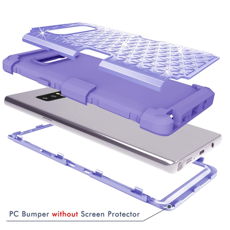 For Galaxy Note 8 Diamond Silicone + PC Dropproof Combination Protective Case