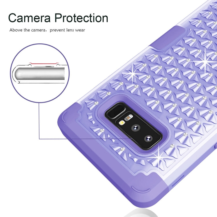 For Galaxy Note 8 Diamond Silicone + PC Dropproof Combination Protective Case