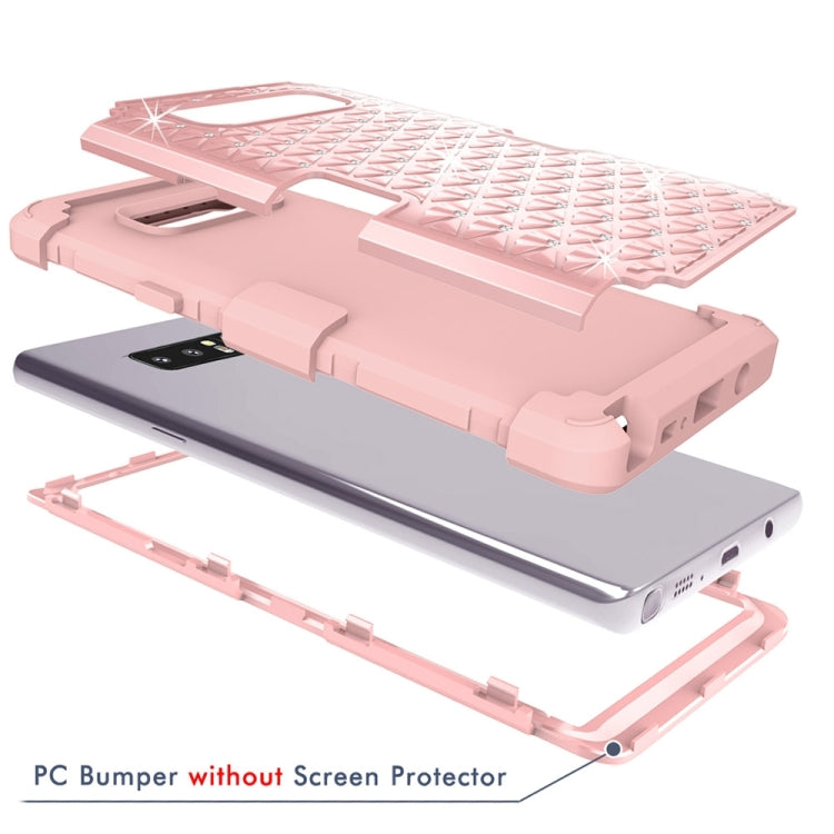 For Galaxy Note 8 Diamond Silicone + PC Dropproof Combination Protective Case