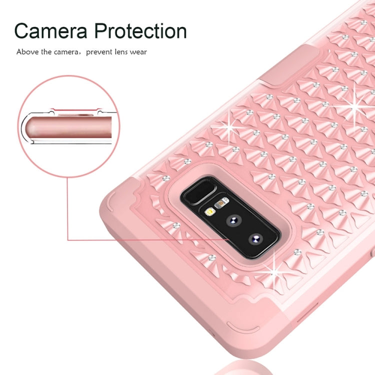For Galaxy Note 8 Diamond Silicone + PC Dropproof Combination Protective Case