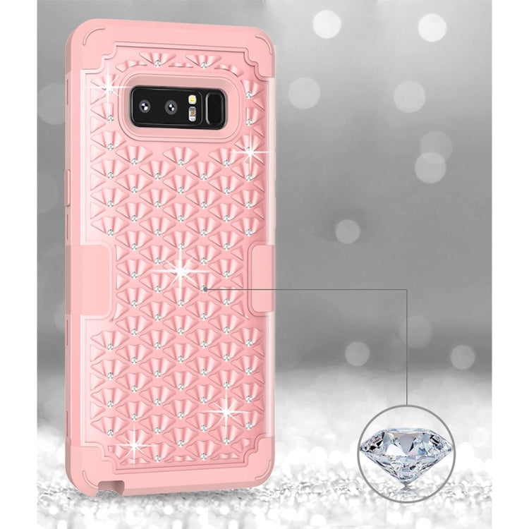 For Galaxy Note 8 Diamond Silicone + PC Dropproof Combination Protective Case