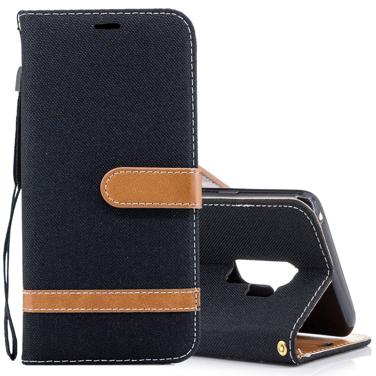 For Galaxy S9+ Denim Texture TPU + PU Horizontal Flip Leather Case with Holder & Card Slots & Wallet & Lanyard