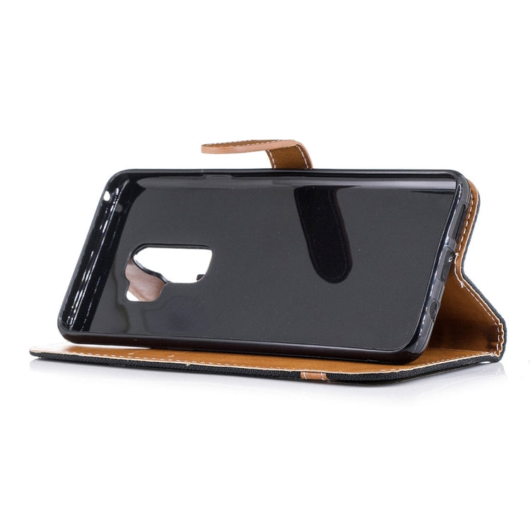 For Galaxy S9+ Denim Texture TPU + PU Horizontal Flip Leather Case with Holder & Card Slots & Wallet & Lanyard