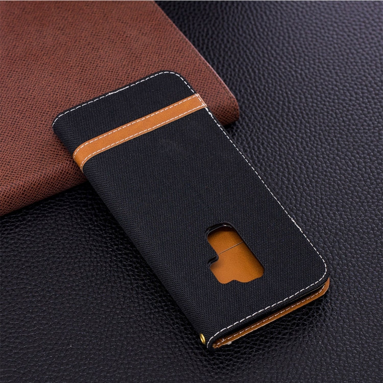 For Galaxy S9+ Denim Texture TPU + PU Horizontal Flip Leather Case with Holder & Card Slots & Wallet & Lanyard