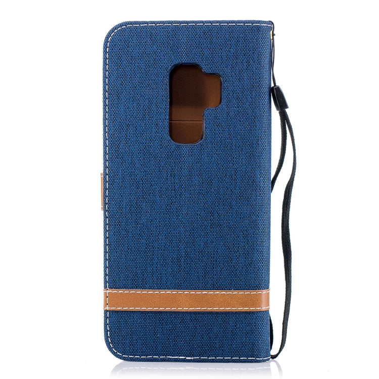 For Galaxy S9+ Denim Texture TPU + PU Horizontal Flip Leather Case with Holder & Card Slots & Wallet & Lanyard
