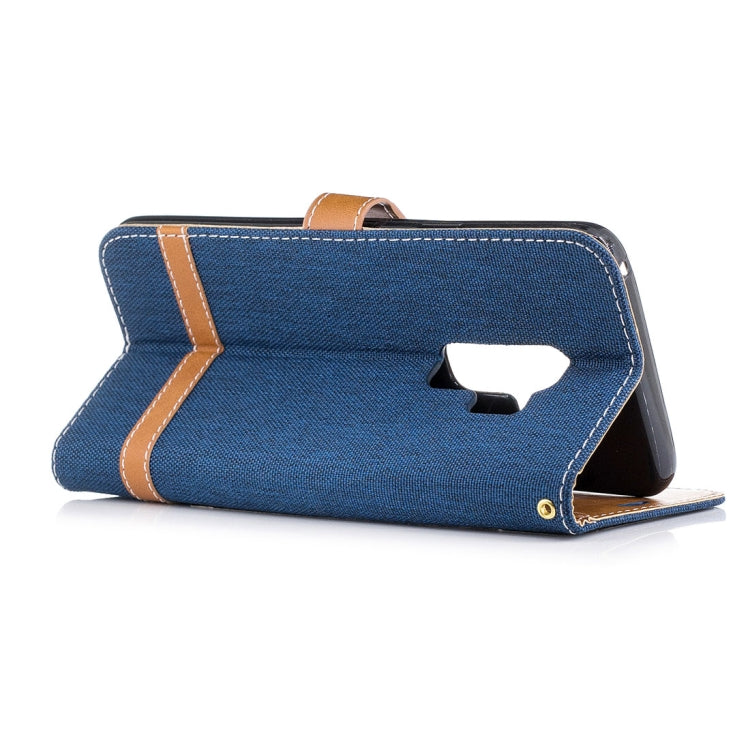 For Galaxy S9+ Denim Texture TPU + PU Horizontal Flip Leather Case with Holder & Card Slots & Wallet & Lanyard