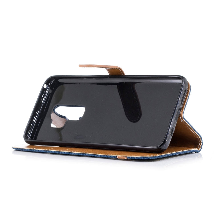 For Galaxy S9+ Denim Texture TPU + PU Horizontal Flip Leather Case with Holder & Card Slots & Wallet & Lanyard