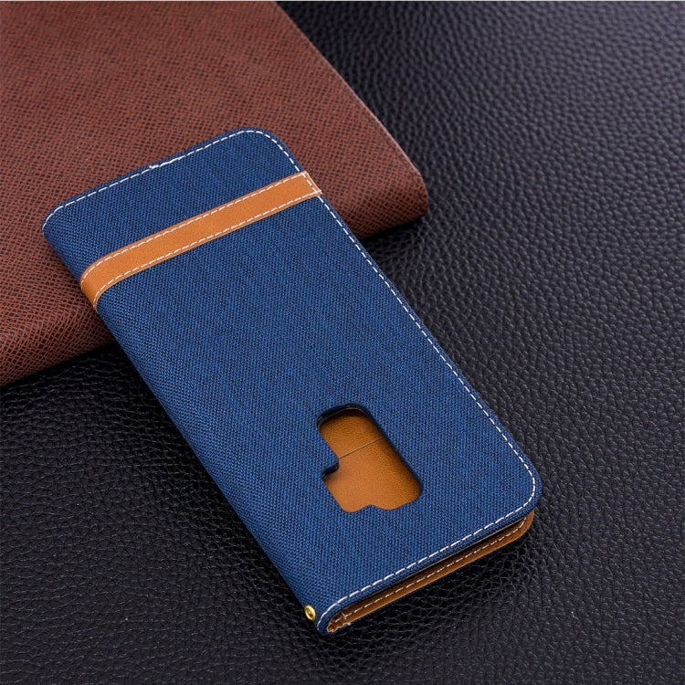 For Galaxy S9+ Denim Texture TPU + PU Horizontal Flip Leather Case with Holder & Card Slots & Wallet & Lanyard