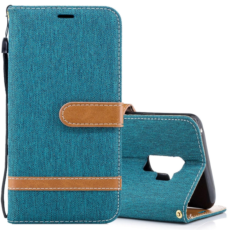 For Galaxy S9+ Denim Texture TPU + PU Horizontal Flip Leather Case with Holder & Card Slots & Wallet & Lanyard