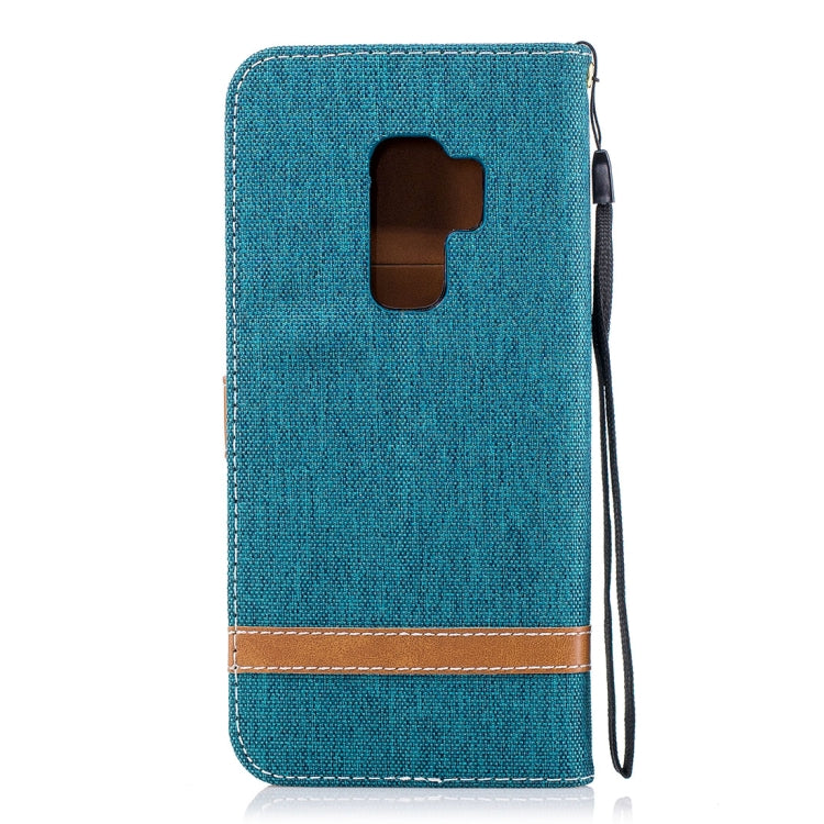 For Galaxy S9+ Denim Texture TPU + PU Horizontal Flip Leather Case with Holder & Card Slots & Wallet & Lanyard