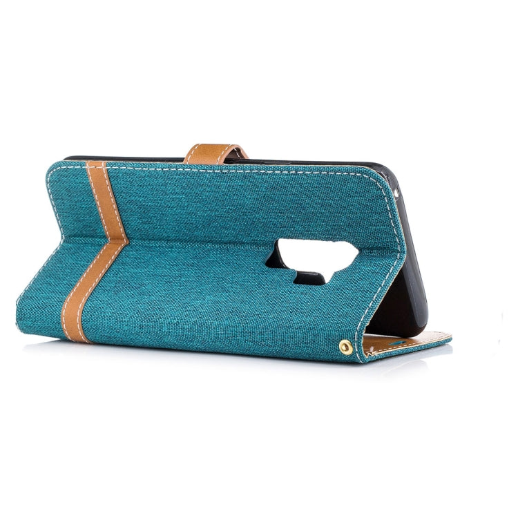 For Galaxy S9+ Denim Texture TPU + PU Horizontal Flip Leather Case with Holder & Card Slots & Wallet & Lanyard