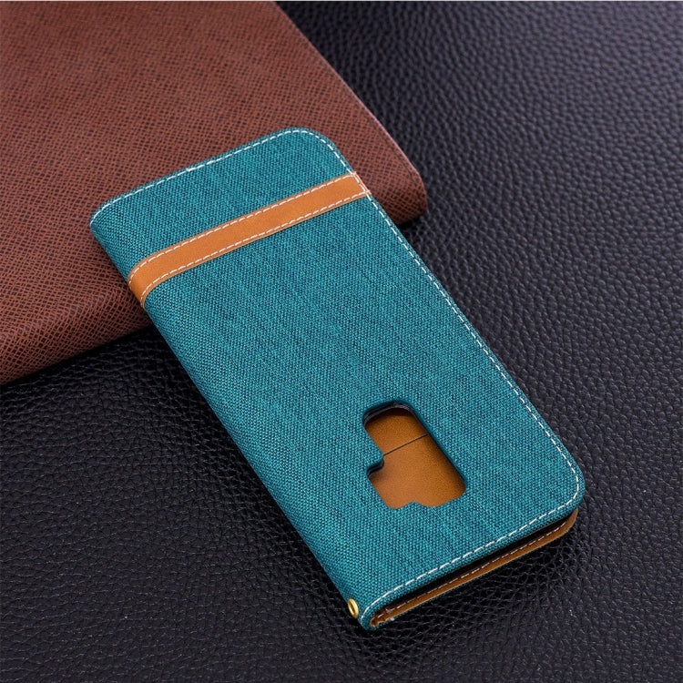 For Galaxy S9+ Denim Texture TPU + PU Horizontal Flip Leather Case with Holder & Card Slots & Wallet & Lanyard