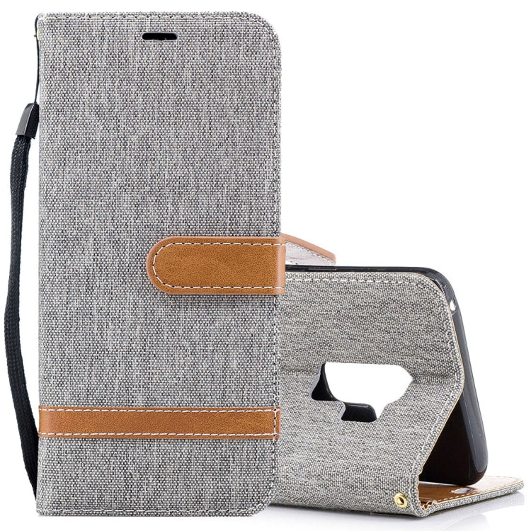 For Galaxy S9+ Denim Texture TPU + PU Horizontal Flip Leather Case with Holder & Card Slots & Wallet & Lanyard