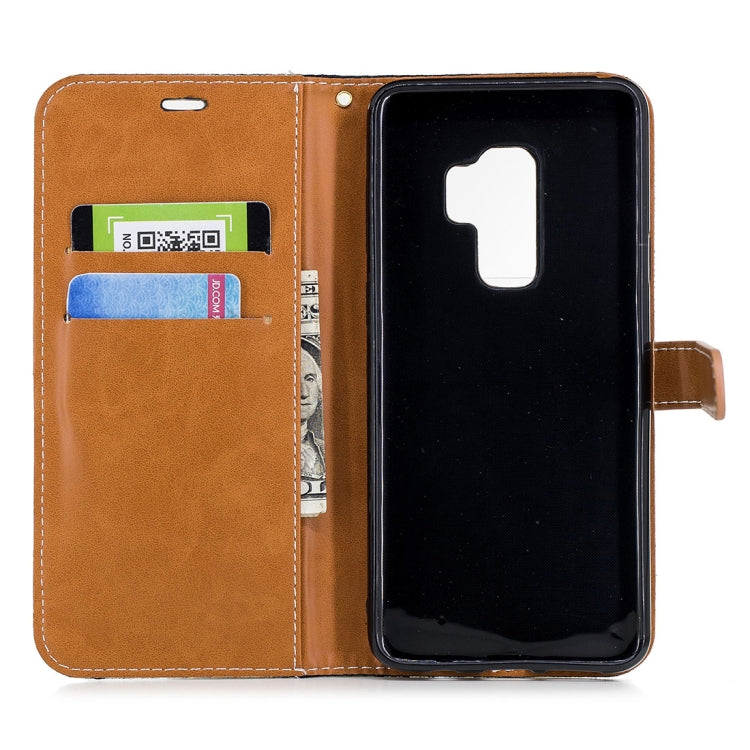 For Galaxy S9+ Denim Texture TPU + PU Horizontal Flip Leather Case with Holder & Card Slots & Wallet & Lanyard