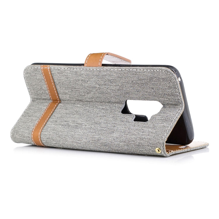 For Galaxy S9+ Denim Texture TPU + PU Horizontal Flip Leather Case with Holder & Card Slots & Wallet & Lanyard