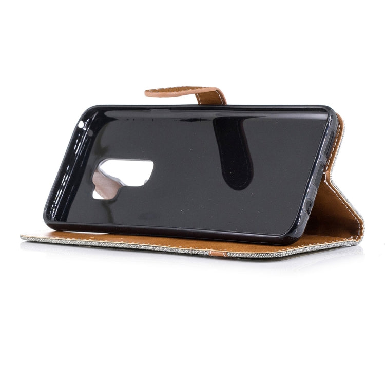 For Galaxy S9+ Denim Texture TPU + PU Horizontal Flip Leather Case with Holder & Card Slots & Wallet & Lanyard