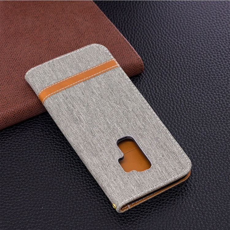 For Galaxy S9+ Denim Texture TPU + PU Horizontal Flip Leather Case with Holder & Card Slots & Wallet & Lanyard