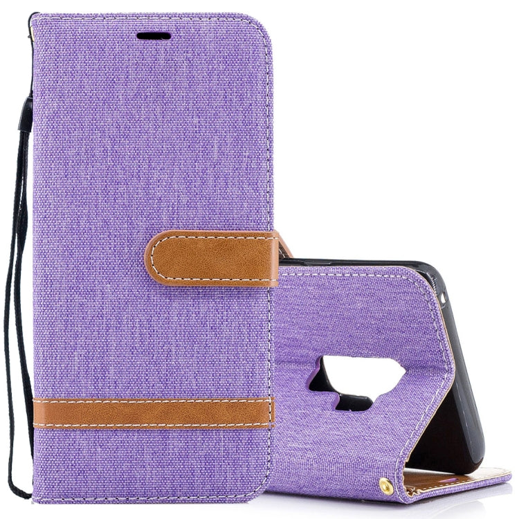 For Galaxy S9+ Denim Texture TPU + PU Horizontal Flip Leather Case with Holder & Card Slots & Wallet & Lanyard