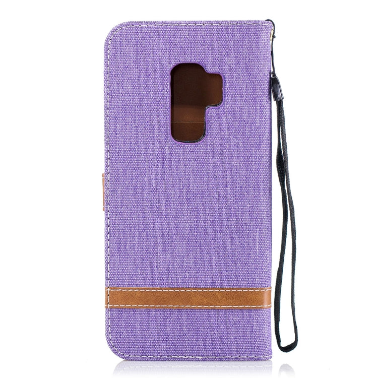 For Galaxy S9+ Denim Texture TPU + PU Horizontal Flip Leather Case with Holder & Card Slots & Wallet & Lanyard