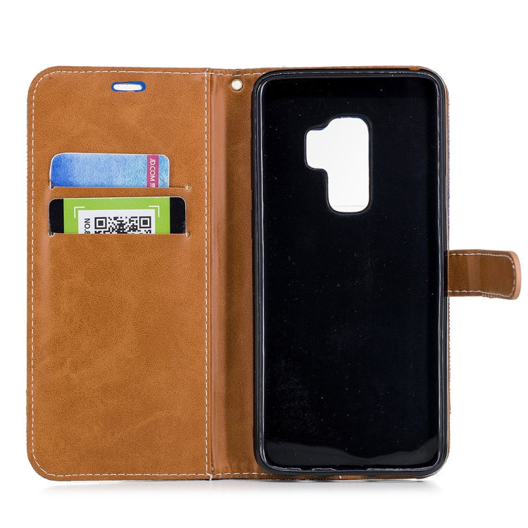 For Galaxy S9+ Denim Texture TPU + PU Horizontal Flip Leather Case with Holder & Card Slots & Wallet & Lanyard