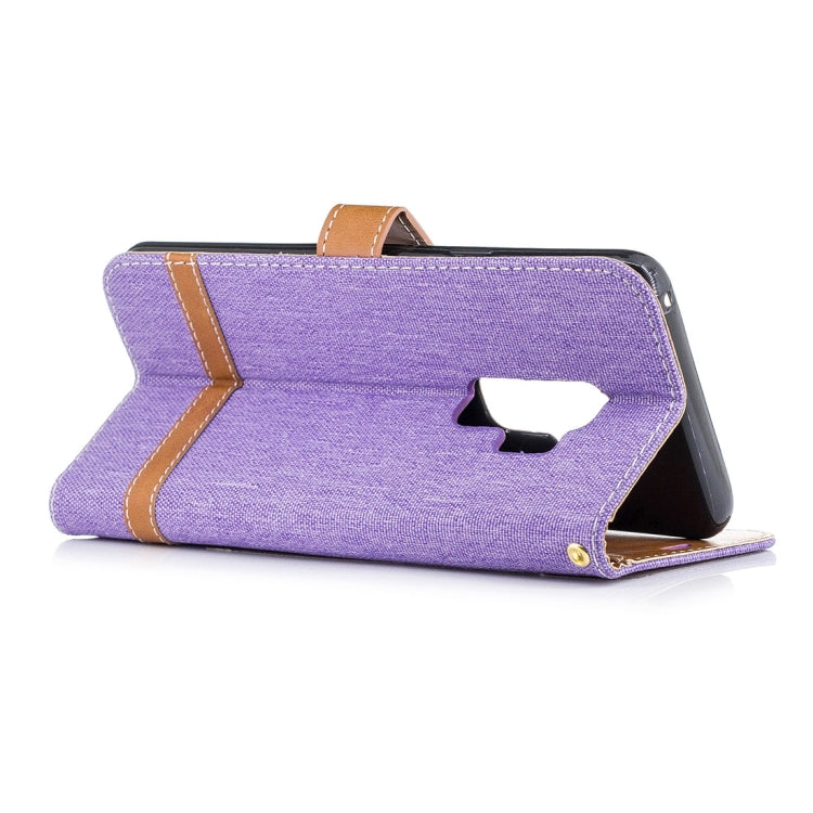 For Galaxy S9+ Denim Texture TPU + PU Horizontal Flip Leather Case with Holder & Card Slots & Wallet & Lanyard