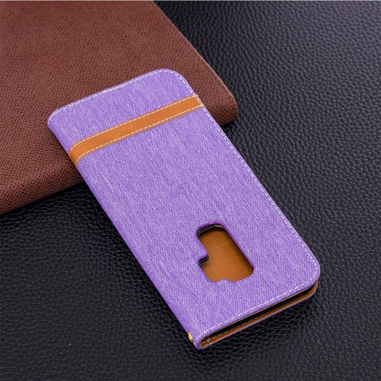 For Galaxy S9+ Denim Texture TPU + PU Horizontal Flip Leather Case with Holder & Card Slots & Wallet & Lanyard