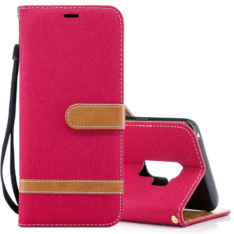 For Galaxy S9+ Denim Texture TPU + PU Horizontal Flip Leather Case with Holder & Card Slots & Wallet & Lanyard