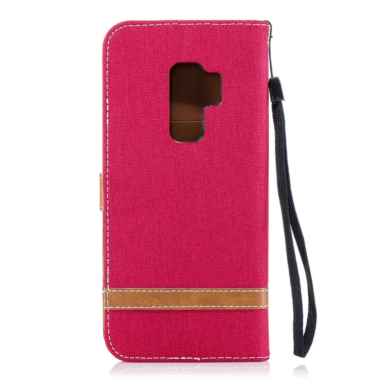 For Galaxy S9+ Denim Texture TPU + PU Horizontal Flip Leather Case with Holder & Card Slots & Wallet & Lanyard