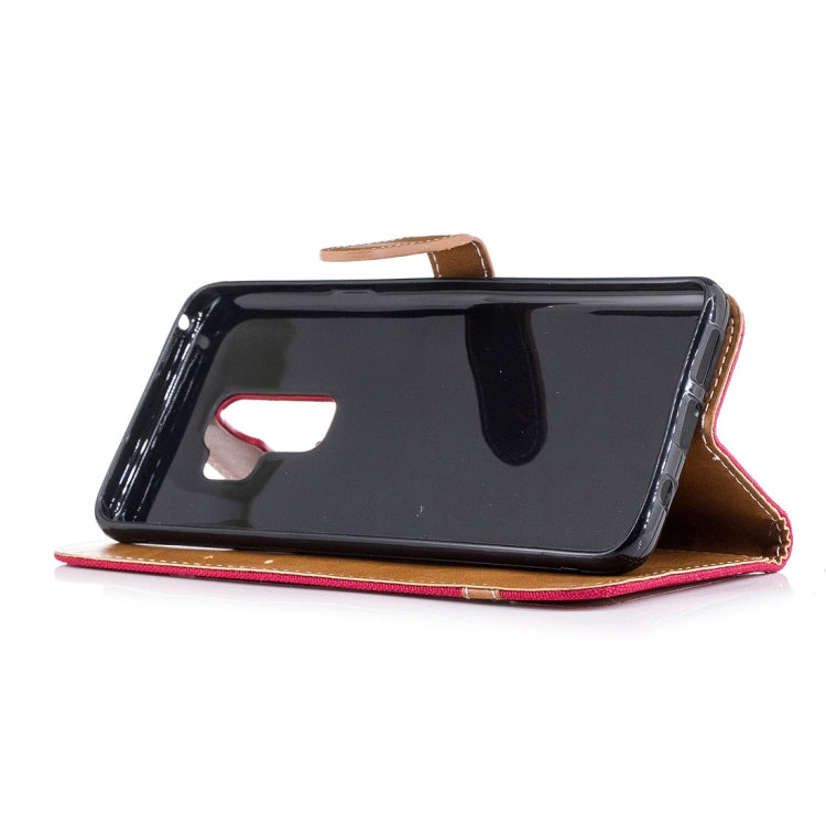 For Galaxy S9+ Denim Texture TPU + PU Horizontal Flip Leather Case with Holder & Card Slots & Wallet & Lanyard