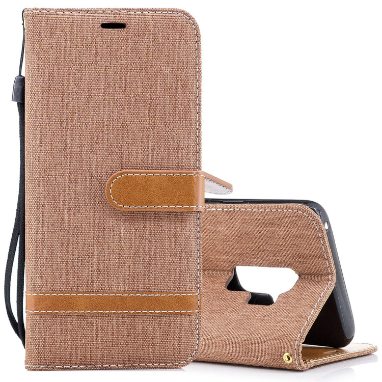 For Galaxy S9+ Denim Texture TPU + PU Horizontal Flip Leather Case with Holder & Card Slots & Wallet & Lanyard