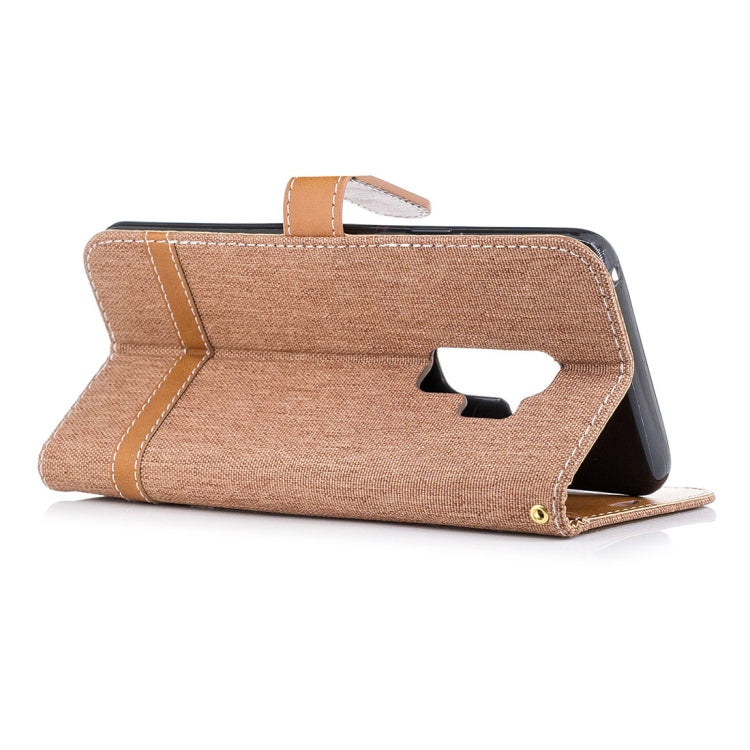 For Galaxy S9+ Denim Texture TPU + PU Horizontal Flip Leather Case with Holder & Card Slots & Wallet & Lanyard
