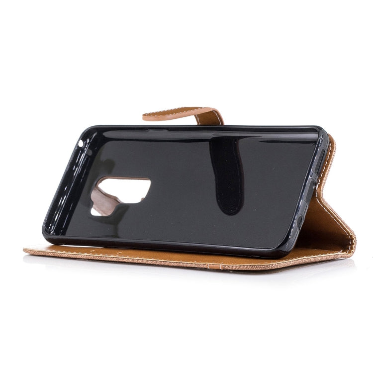 For Galaxy S9+ Denim Texture TPU + PU Horizontal Flip Leather Case with Holder & Card Slots & Wallet & Lanyard