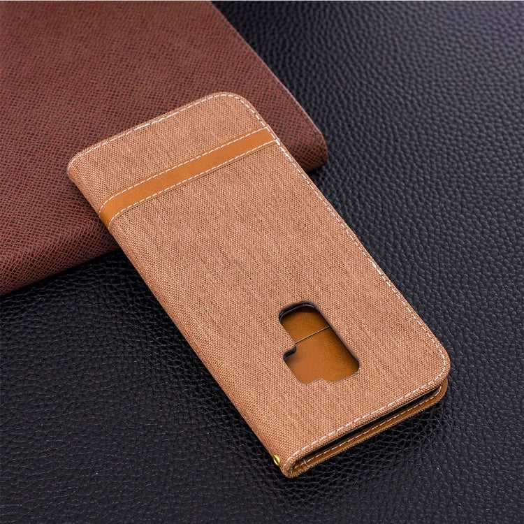 For Galaxy S9+ Denim Texture TPU + PU Horizontal Flip Leather Case with Holder & Card Slots & Wallet & Lanyard