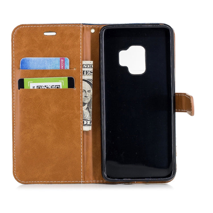 For Galaxy S9 Denim Texture TPU + PU Horizontal Flip Leather Case with Holder & Card Slots & Wallet & Lanyard