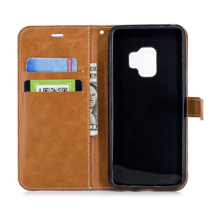 For Galaxy S9 Denim Texture TPU + PU Horizontal Flip Leather Case with Holder & Card Slots & Wallet & Lanyard