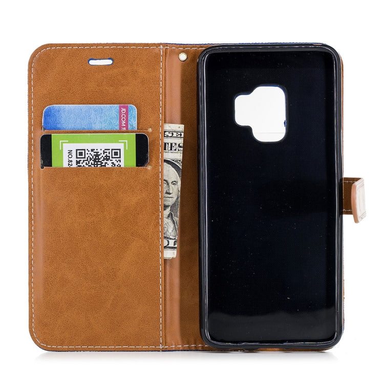 For Galaxy S9 Denim Texture TPU + PU Horizontal Flip Leather Case with Holder & Card Slots & Wallet & Lanyard