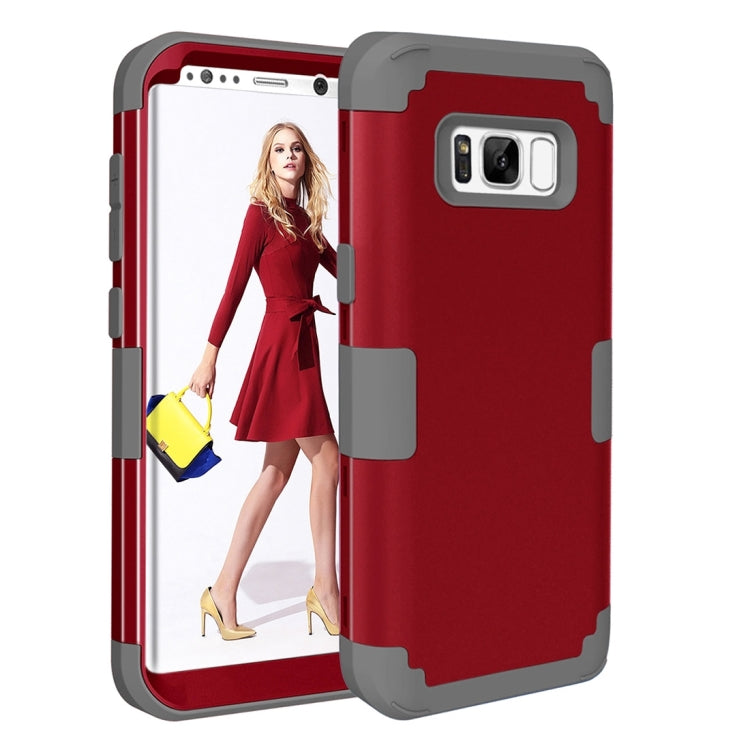 For Galaxy S8 + / G955 Dropproof 3 in 1 Silicone sleeve for mobile phone