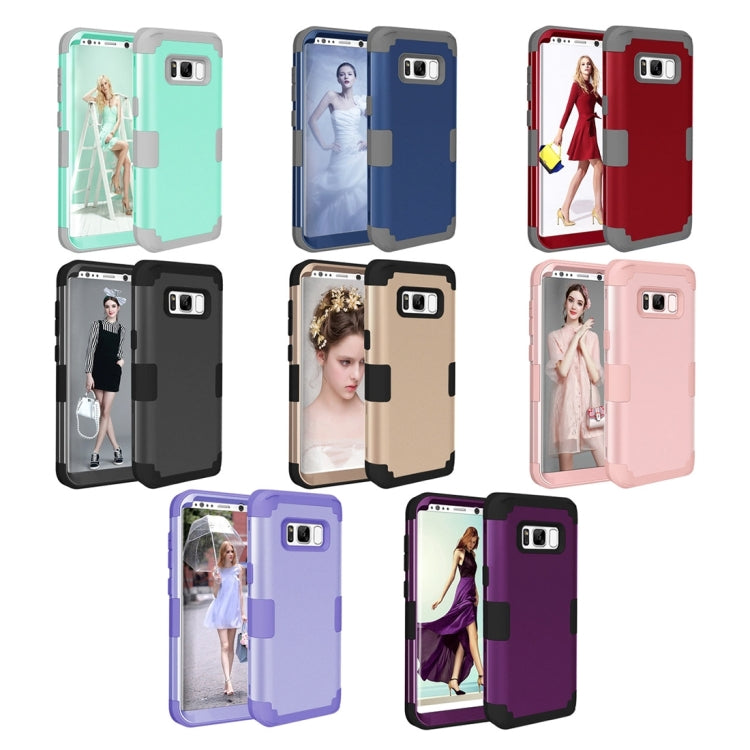 For Galaxy S8 + / G955 Dropproof 3 in 1 Silicone sleeve for mobile phone