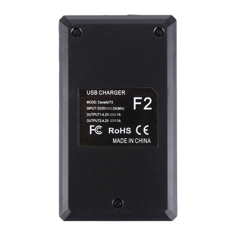 Canadd F2 Fast USB Dual Lithium Battery Charger for 3.7V Rechargeable Battery Li-Ion IMR 18650, 18490, 18350, 17670, 17500, 16340(RCR123), 14500, 10440