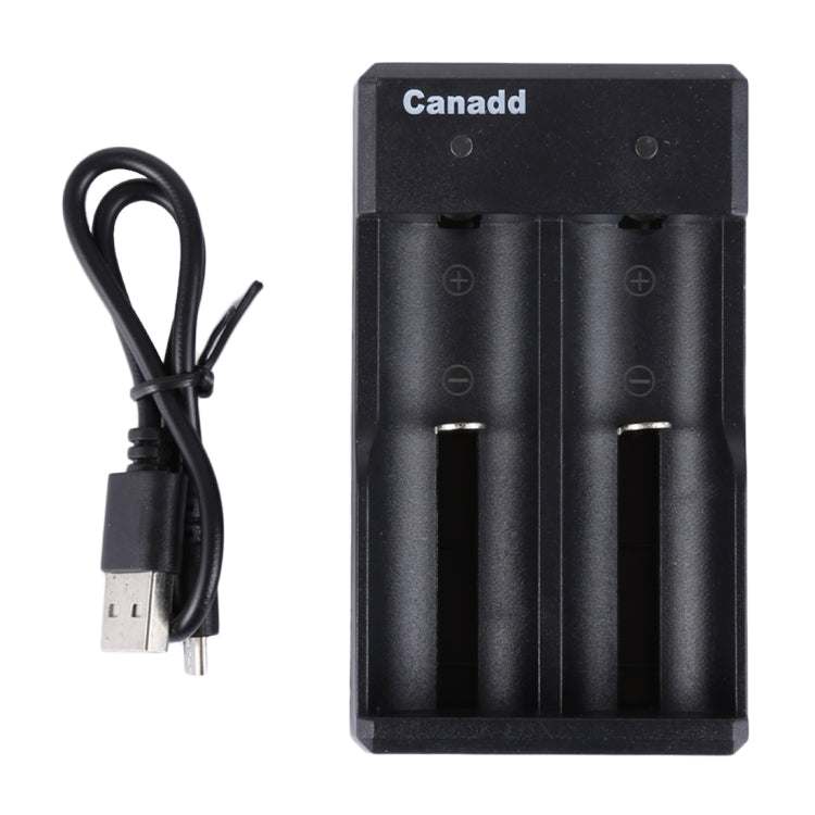 Canadd F2 Fast USB Dual Lithium Battery Charger for 3.7V Rechargeable Battery Li-Ion IMR 18650, 18490, 18350, 17670, 17500, 16340(RCR123), 14500, 10440