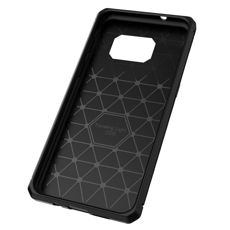 For Galaxy S7 Brushed Texture Carbon Fiber Anti-slip TPU Protective Cover Case